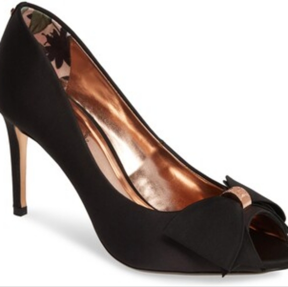 Ted Baker satin peeptoe pumps - Picture 4 of 5